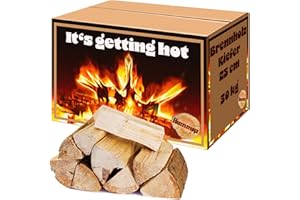 ‎FLAMEUP flameup kammergetrocknetes Brennholz 25 cm Kaminholz Kiefer Holz Auswahl 5-500 kg Kiefernholz Für Ofen und Kamin Kaminofen Feuerschale Grill Feuerholz Holzscheite, Menge:30 kg