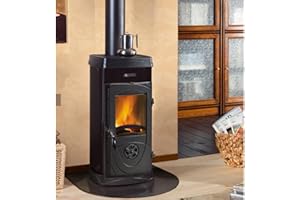 LA NORDICA Nordica Super Junior Panorama Holzofen, Schwarz