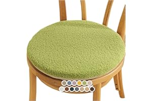 MCNDSI Seat Cushion, Round Chair Cushion, Chair Cushion, Non-Slip Chair Cushion, Washable Seat Cushion, Garden Chair for Dining Room Chairs, Stool, Office Chairs (#12.14 x 14 inch/35 x 35 cm)