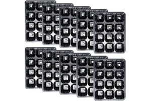 GARZENTH 120 Cells Seed Starter Trays, 10 Pack Germination Propagation Trays Seedling Pots and Trays Biodegradable Planting Trays for Vegetable,Fruit,Gardens,and Greenhouse(size:10pack)