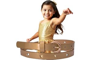 EANAGO Ceinture végétalienne >TRÉSOR D'OR< pour enfants - ceinture chatoyant pour filles de 6-15 ans