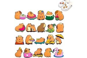 BOBOZHONG Charm para Zapatos de Capibara, 20 Piezas Divertidos Pines de PVC, DIY Accesorios, Zapatillas (Niños/Adolescentes/Mujeres) – Regalo Original para Cumpleaños, Fiestas y Decoración de Calzado