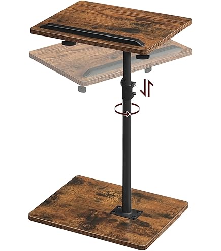 C-vormige woonkamer bijzettafel, 60 cm hoge tafel voor kleine slaapkamer, verplaatsbare tafel, onderschuifbare bijzettafel, geschikt voor woonkamer, studeerkamer, balkon (Color : A C-vormige woonkamer bijzettafel, 60 cm hoge tafel voor kleine slaapkamer, verplaatsbare tafel, onderschuifbare bijzettafel, geschikt voor woonkamer, studeerkamer, balkon (Color : A