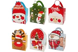 TLOXO 24 pezzi 3D Scatole Regalo di Natale, Treat Boxes Casa di Cartone per Caramelle Favore di Partito Forniture per Biscotti
