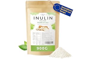 ‎OMH NUTRITION OH MY HEALTH Inulin Pulver Präbiotika Ballaststoffe 900g (0,9kg) Anbau in Europa Zichorien Wurzel vegan