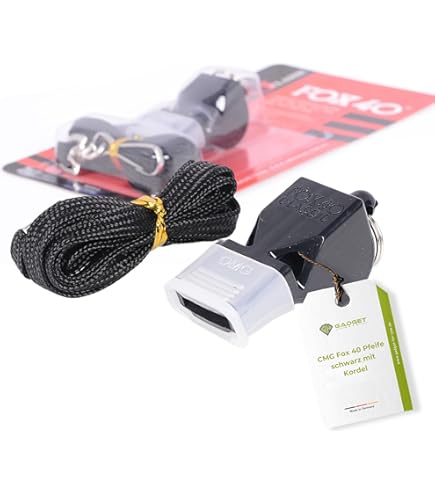 Fox 40 Classic CMG avec lanière détachable 3 Pack (Noir