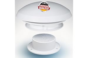 VitalVenture Roof Fan Motorhome Mushroom Fan White - Forced Ventilation Camper & Motorhome Fan with Fly Protection - Aerodynamic, Weatherproof & Durable, Hobby Caravan Replacement Parts, Fan Motorhome