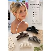 Mandal Toka Kadın Siyah Kahve Kadın &Ccedil;ocuk Mandal Toka (11CM) 4'l&uuml; Set