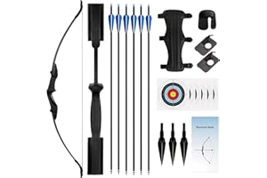 GENERIC 40LBS Bow and Arrow Set for Adult,Archery Set Suitable for Left&Right Handed,Outdoor Target Practice,Takedown Recurve Bow Set
