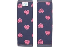 JYOKO KIDS Protector Arnes para Silla de Paseo, Compatible con Maxicosi (Fluor Heart, 17 x 18)