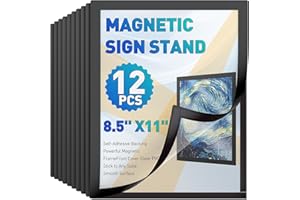 ‎UNICLIFE Uniclife Magnetischer Schilderhalter, 21,6 x 27,9 cm, selbstklebend, Wandmontage, Bilderrahmen für Zuhause, Büro, Geschäft, Poster, Dokumentenhalter für Wand, Tür, Glas