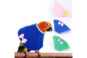 BLUE FEATHER PRODUCTS, INC. 3 X Collari Elisabettiani per Uccelli, Collare A Cono di Pappagallo Regolabile, Protezioni per Piume di Pappagallo, Protezione Anti-morso Post-chirurgica per Ferite(S, Blue+ Green + Pink)