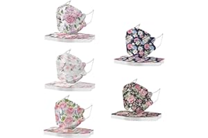 QinMMSPORTS Pack of 50 Adult Face Masks, 3D Colourful Mouth and Nose Protection, Protective Mask, Beautiful Fish Shape, Dustproof, Foldable, Breathable Mouth and Nose Protection for Men and Women