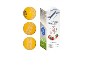 Mozi Sports Wind Cricket Balls - Indoor & Outdoor Soft Training Cricket Balls for Skills Coaching Practice