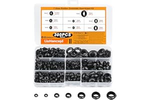 LIUHANCSQD 300 Pz Passacavi in Gomma, Fori Passacavi Guarnizione in Gomma, 7 Misure Gommini Passacavo in Gomma Elettrico, Tappi in Gomma, Anello di Tenuta Cablaggio Tappi per Cavi