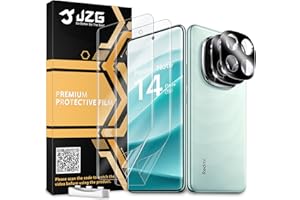 JZG 2 x Protector Pantalla para Xiaomi Redmi Note 14 Pro Plus 5G (6,78 Pulgadas) con 2 x Protector de Lente de Cámara, Autorreparación, Compatible Huellas Dactilares ID, HD Clara, Antiarañazos