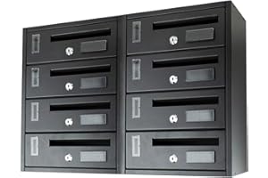 LA ZAPPA caja correo postal Cassette Pared Metal seno letras Exterior condominiale Acero barnizado