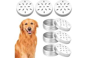 KMZ 6 Packs Dog Scent Work Tins Training Dog Scent Nose Odor Container Round Tin Metal Tins Containers Case Dog Sniffle Box Dog Accessory