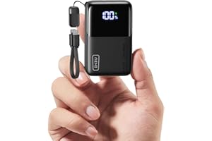 INIU Smallest Power Bank, 45W Fast Charging Mini Portable Charger, USB C in&out 10000 mAh Battery Pack, Travel Essentials Powerbank, Mobile Phone Power Banks for iPhone 17/16/15, Samsung S25, iPad etc