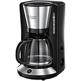 Russell Hobbs 24010-56 24010-56/RH Adventure-Brushed Coffee Maker, 10 Large or 15 Small Cups, 1100 W, 1.25 Liters, Matte Stai