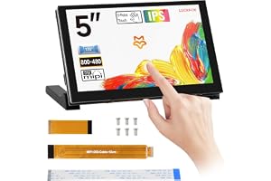 LUCKFOX for Raspberry Pi 5 Touch Screen - 5 inch DSI Display for Pi 5/4B/CM4/CM3 Support 3D Printing, Capacitive Touch 800x480, 178° Viewing Angle, Toughened Glass LCD Panel for Raspberry Display