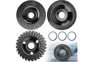 MOLBORY Lot de 3 disques abrasifs pour meuleuse d'angle - 125 mm - Disque abrasif pour bois avec convertisseur de 16 mm - Pour meuleuse d'angle - Matériaux en bois - Polissage et sculpture