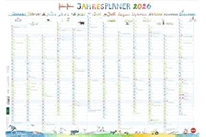 Helme Heine: Posterplaner 2026: Liebevoll illustrierter Wand-Kalender von Helme Heine mit den drei Freunden. Praktischer Jahresplaner 2026 zum Eintragen. (Helme Heine Kalender Heye)