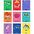 BigWig Prints Inside Out Character Wall Art - Sadness, Joy, Fear, Envy, Anger, and Anxiety Posters, Classroom Decorations, Emotion Posters for classroom, Emotional Faces Art -Unframed Set of 9 (8x10)