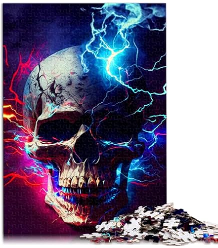 1000 Teile Totenkopf Puzzle Für Erwachsene & Jugendliche – 26 X 38 Cm, Als Deko Nutzbar