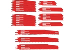HYCHIKA BETTER TOOLS FOR BETTER LIFE HYCHIKA Lames de Scie Sabre, Lame de Scie 32 PCS Pour La Coupe de Bois et de Métal, avec Boîtier d'organisateur