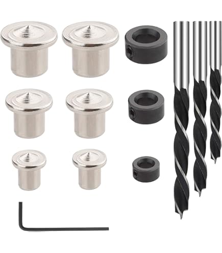 32 Punte Per Tasselli In Legno - Perno Di Centraggio 6/8/10/12mm Per Lavorazioni Legno - Foto 12