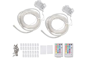 Trampolinfälg LED -ljus 16 färg vattentät fjärrkontroll Trampolinljus för nattspel Hållbar PVC 2st