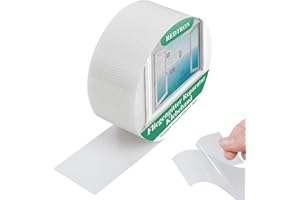 REDTRON Cinta para Reparar Mosquiteras (48mm×10m, Blanco), Fibra De Vidrio Para Reparar Mosquiteros Para mosquiteras de puertas y ventanas, Cinta Autoadhesiva para Reparación