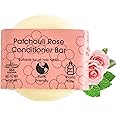 Patchouli Rose Hair Conditioner Bar, Natural Hair Care Bar for Frizzy Hair, Vegan Hair Bars, Plastic-Free, No Chemicals & Preservatives, Up to 80 Washes, 60g - The Natural Spa