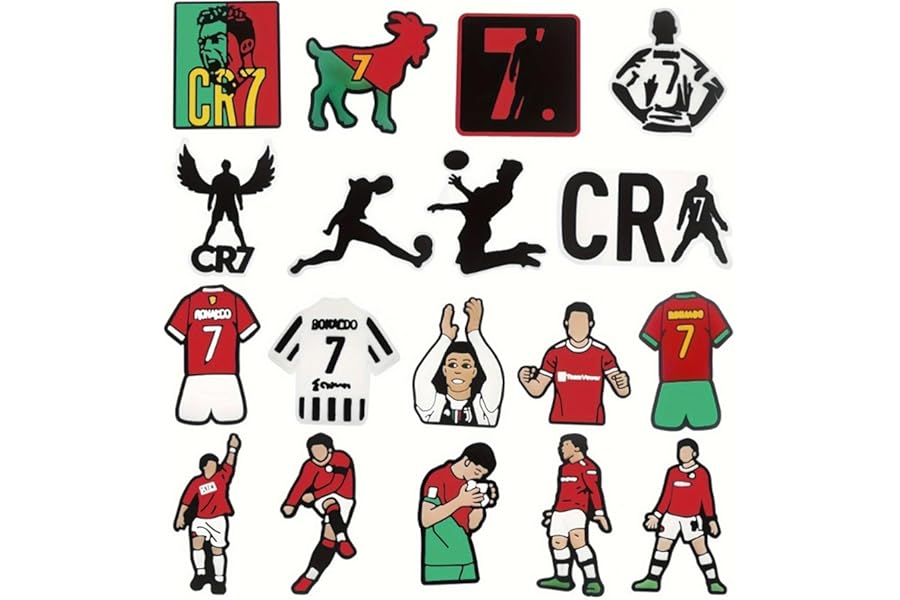 World Cup Football 2026 Boys Crocs Decorations for Cr7 PVC Cool Shoe Accessories Birthday Gifts Football for Crocs Shoe Decor World Cup Enthusiasts to Personalize Charms Gear for Men and Women Fans