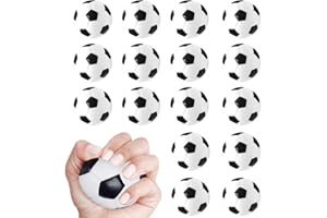 MUYAPAY 12 Stück Mini Fußball, Stressball Kinder,Schaumstoffbälle,Antistressball, stressbälle fußball, Fußball Stressbälle für Kinder und Erwachsene für Fußball Party