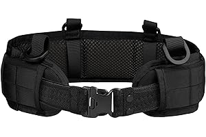 YRHROL Taktisches Kampfgürtel-Set, schmaler Airsoft-Molle-Gürtel mit Metallschnalle für Schießen, Jagd, Kriegsgürtel, Spielgürtel und Taschen, sichere Lebensverteidigungsgürtel, Molle-Tasche im Lieferumfang