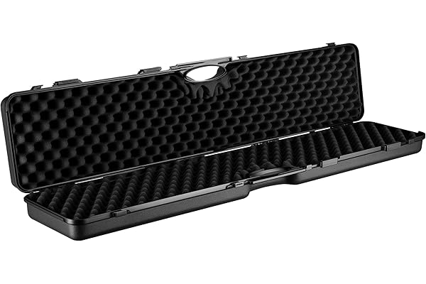 WilTec Mallette pour Armes – capacité de Charge 50 kg – pour 2 fusils – avec Insert en Mousse – Valise Croco Fusil de Chasse, Carabine, Chasseur