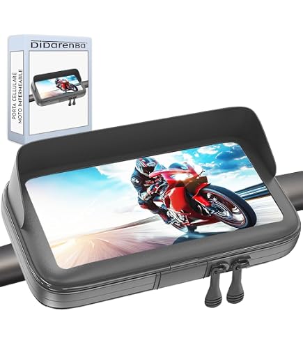 MoEx Custodia Impermeabile da Manubrio Compatibile con Samsung Galaxy M51 | Rotabile, Nero