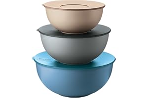 Fratelli Guzzini Everywhere, Contenitori per Alimenti, Blu, Marrone, Verde, 3 Pezzi, 910 g, 280 mm, 138 mm