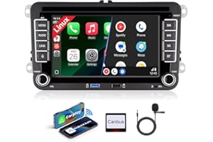 APHRFAMMA Linux Bluetooth Car Radio for Golf 5 6 VW Polo T5 Seat with Navigation WLAN FM/AM/DSP/Mirror Link, Apple Carplay, Android Car, Steering Wheel Ctrl, 2Din Dab Car Radio Touch Screen