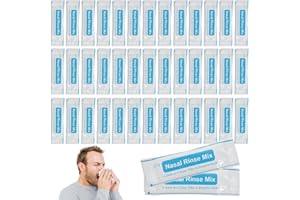 GNHG GMDP Sale lavaggio nasale- Bustine da 2,7 g di sale per lavaggio nasale - 40 bustine per kit di irrigazione nasale per adulti e bambini