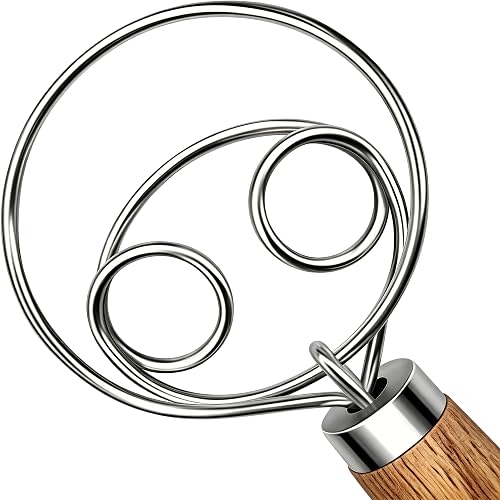 TEEVEA Dänischer Teigbesen, Edelstahl, Holzgriff