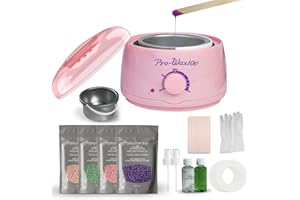 ACCUEILPORT Professional Waxing Kit, Spa-Quality Wax Warmer for Full Body Hair Removal, Painless Hair Removal Heater Machine, Includes 4 x Wax Beads & Silicone Applicator