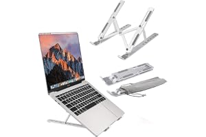 OVERMUST laptopstativ, återvunnen aluminiumlegering, lätt, halkfritt, bärbart, vikbart, laptopstativ - ventilation och värmeavledning, justering i sex nivåer