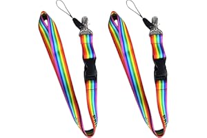 BRICOGAMO x2 BANDERA ORGULLO GAY ACCESORIOS LGTB Y LGTBI Colgante Pulsera Para El Cuello Con Bandera Arcoiris, Pride Flag, Tela Super-suave, Para Bisexual, Hombre, Mujer, No Binario Transexual 2 UNIDADES