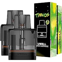 Uwell Typhos Polar Black  Pod Kit E-Zigarette mit 2000 mAh Akku, 6 ml Tank  & Farbdisplay  Wave/Storm Modus, USB-C Schnellladung, fr MTL & RDL   Kompakt & leistungsstark: Amazon.de: Elektronik