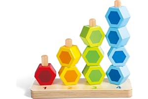 Hape E0504 Counting Stacker - Colourful Educational Wooden Toy
