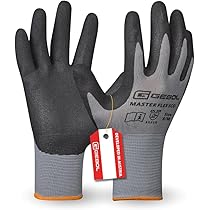 Gebol Grip Tech Plus | 1 Par | Talla L (Gr 9) | Guantes Largos De Goma De Nitrilo, PVC Y Nailon En El Interior Contra Productos Químicos, ácido, Aceite Y Grasa