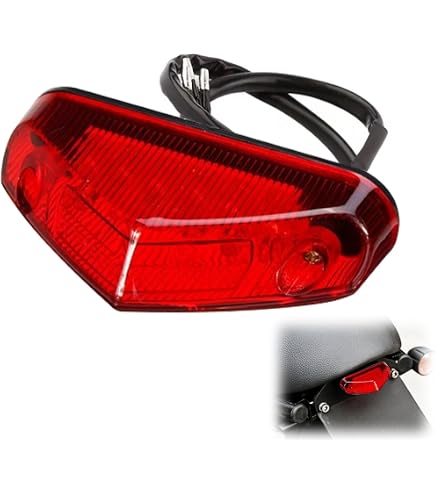 Feu Arrière LED Style Lexus Pour Scooter - Fond Noir, 15 LEDs Rouges, Compatible MBK Stunt/Yamaha